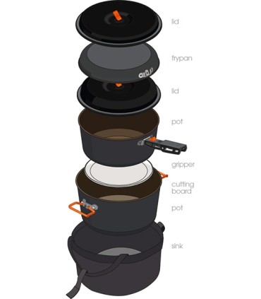 GSI Outdoors PINNACLE BASE CAMPER L matkanõude komplekt