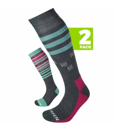 Lorpen T1 SKI MID ECO 2-PACK sokid naistele