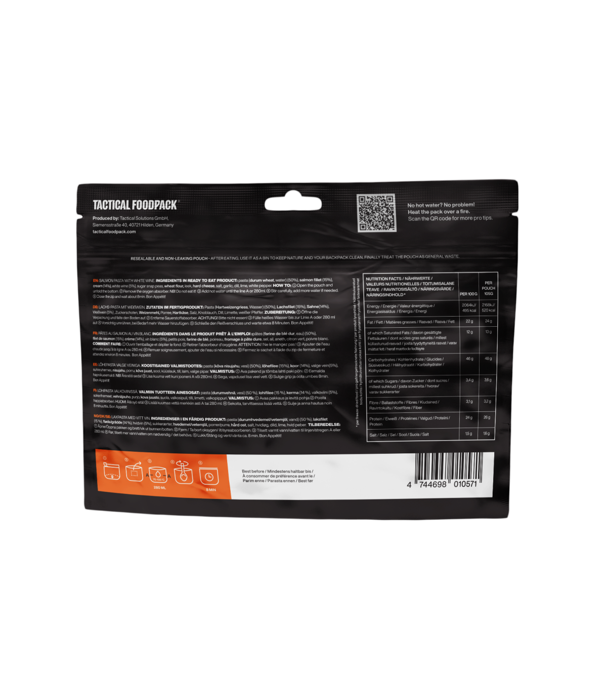 Tactical Solutions LÕHEPASTA VALGE VEINIGA 105g matkatoit