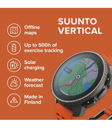 Suunto VERTICAL TITANIUM SOLAR oranž spordikell
