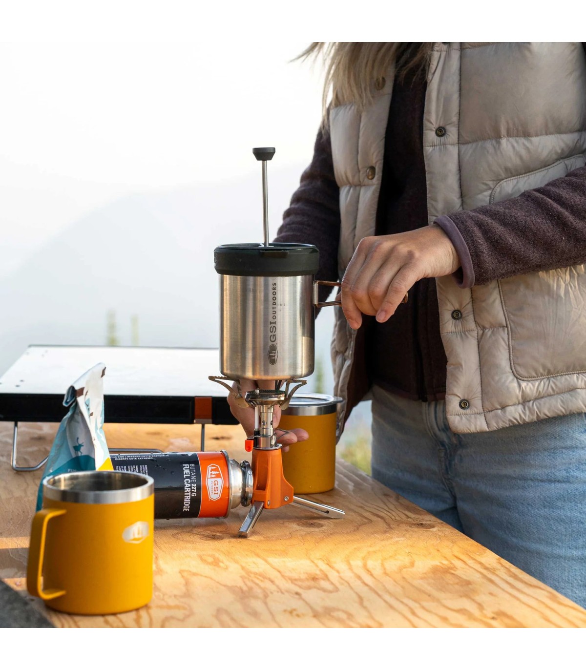 GSI Outdoors MATKAPLIIDI ADAPTER külili gaasipurgile