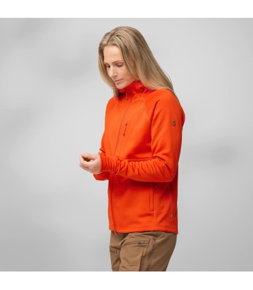 Fjällräven ABISKO GRID FLEECE HOODIE naiste fliis