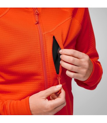 Fjällräven ABISKO GRID FLEECE HOODIE naiste fliis