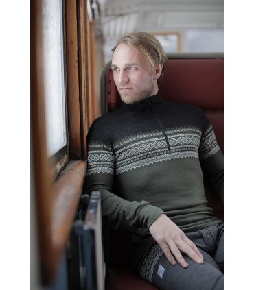 Aclima DesignWool MARIUS meeste lukuga sviiter